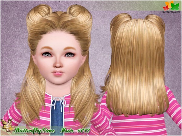Horned hairstyle 082 by Butterfly for Sims 3