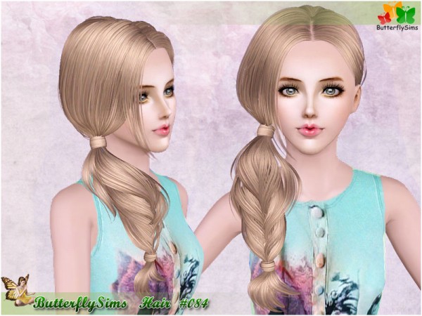 Side braid   hair 084 by Butterfly for Sims 3