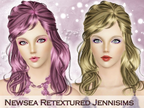 Romantic waves hairstyle   Newsea Hair LadderToHeaven retextured by Jenni Sims for Sims 3