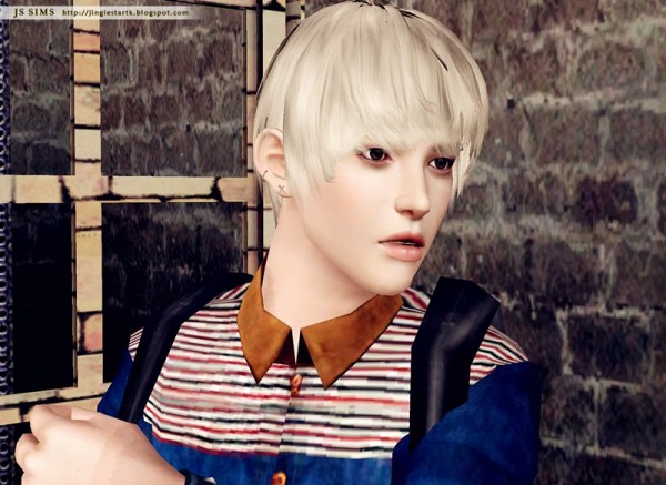 Tomboy hairstyle Belphegor Hair   Kisei Edited  by JS Sims 3 for Sims 3