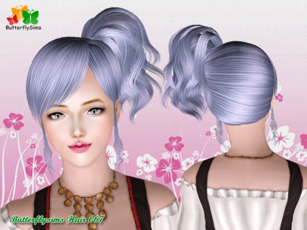 High ponytail   hair 067 by Butterfly for Sims 3