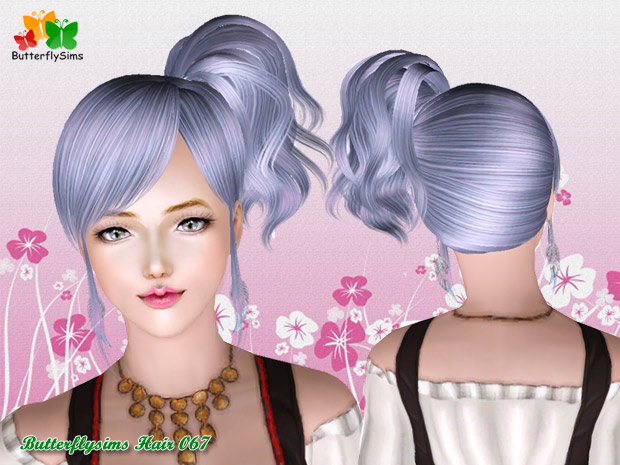 High ponytail - hair 067 by Butterfly - Sims 3 Hairs