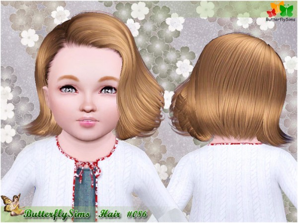 Classic bob hairstyle   hair 086 by Butterfly for Sims 3