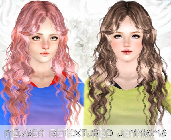Curly hairstyle   Newsea Nightwish Hair retextured by Jenni Sims for Sims 3