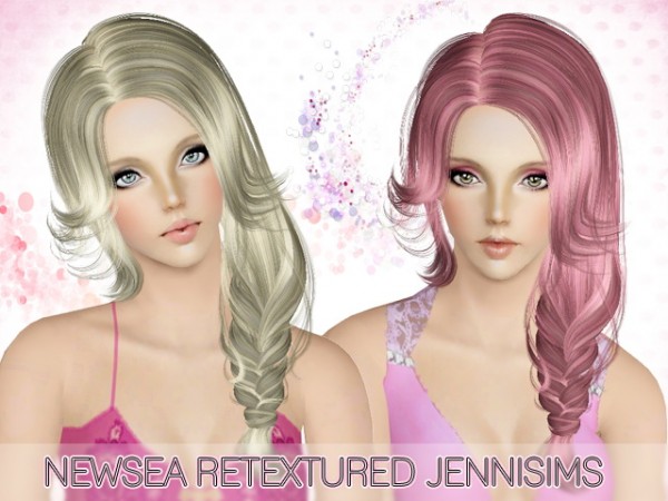 Spectacular side fishtail hairstyle   Newsea Hair Yolanda retextured by Jenni Sims for Sims 3