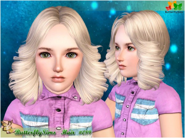Modern hairstyle   Hair 089 by Butterfly for Sims 3