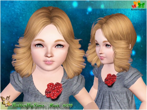 Modern hairstyle   Hair 089 by Butterfly for Sims 3