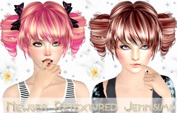 Tornado tails hairstyle   Hair Mitsuki retextured by Jenni Sims for Sims 3