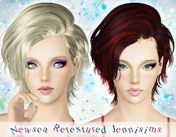 Wavy short hairstyle   Newsea Hair RoughSketch Retextured by Jenni Sims for Sims 3