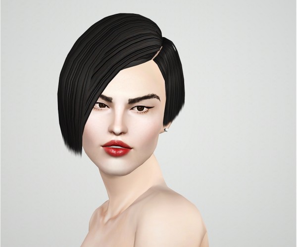 Asymmetrical bob   Flock of Evils by Store Retextured by Rusty Nail for Sims 3