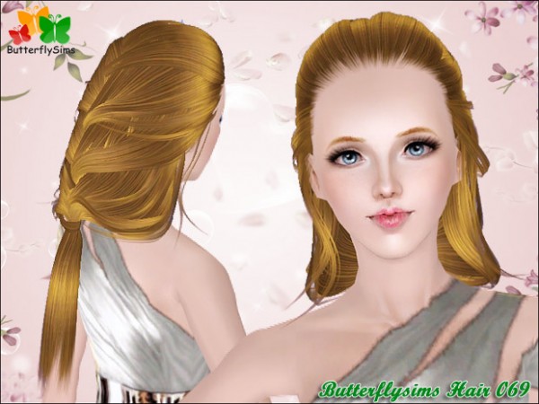 Fishtail hairstyle 069 by Butterfly for Sims 3