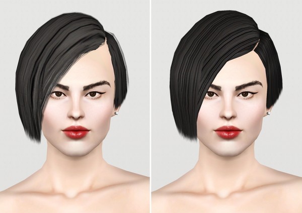 Asymmetrical bob   Flock of Evils by Store Retextured by Rusty Nail for Sims 3