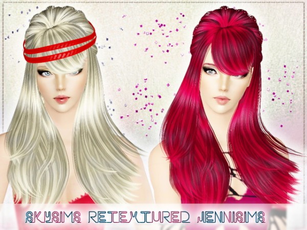 Super long hairstyle   SkySims Hair 076 retextured by Jenni Sims for Sims 3