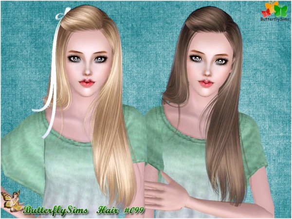 Bangs hair clip caught 099 by Butterfly for Sims 3