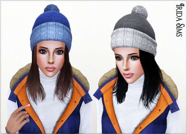 Hair with winter cap by Irida for Sims 3