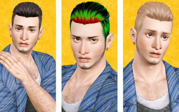 Slicked back hairstyle   Nightcrawler 03 by Beaverhausen for Sims 3
