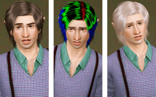 Layered medium hairstyle   Lapiz’s Night Spring retextured by Beaverhausen for Sims 3