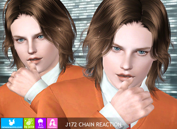 J172 Chain Reaction by NewSea   layered chin lenght hairstyle for Sims 3