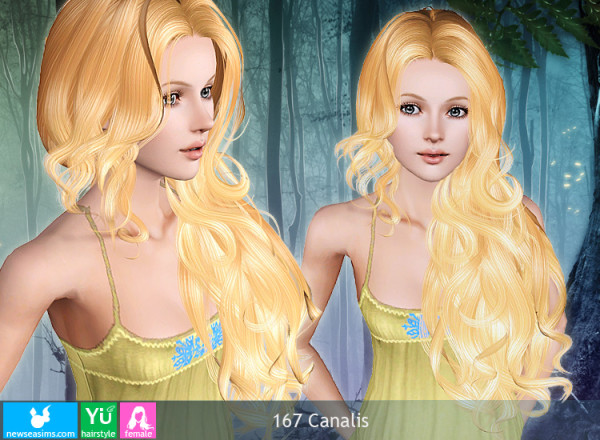 Huge waves hairstyle J167 Canalis by NewSea for Sims 3