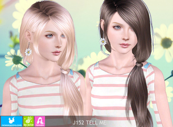 Wrapped side ponytail J152 Tell Me by NewSea for Sims 3