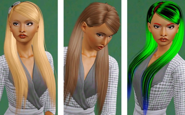 Shake It Honey hairstyle Alesso retextured by Beaverhausen for Sims 3