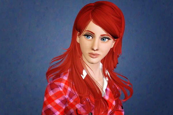 Framed choppy hairstyle   Peggy retextured by Beaverhausen for Sims 3