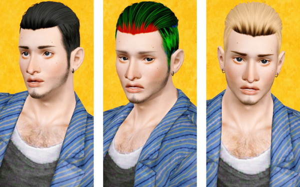 Slicked back hairstyle   Nightcrawler 03 by Beaverhausen for Sims 3