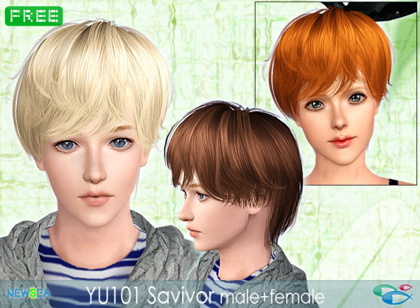 YU101 Savivor   Boyish charm hairstyle by NewSea for Sims 3