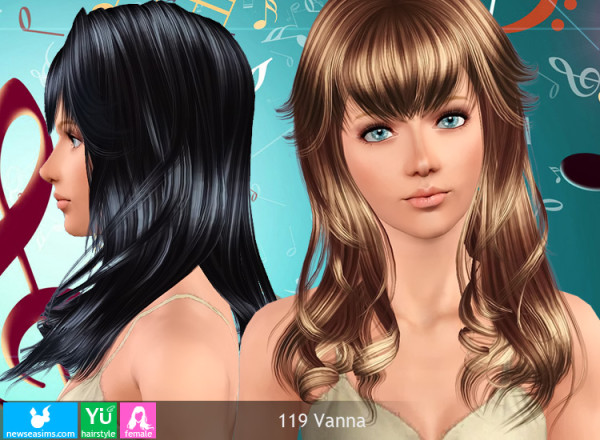 Dimensional bangs hairstyle 119 Vanna by NewSea for Sims 3