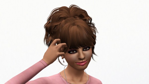Up ponytail with bangs Skysims 171 Retextured by  Bubbly918 at Mod The Sims for Sims 3