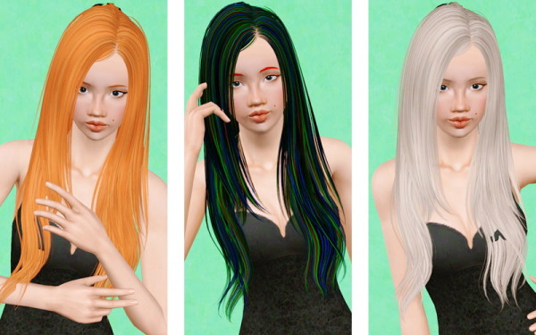 Straight hairstyle   Skysims 147 retextured by Beaverhausen for Sims 3
