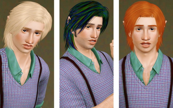 Layered medium hairstyle   Lapiz’s Night Spring retextured by Beaverhausen for Sims 3