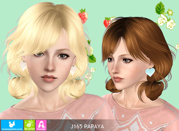 Summer hairstyle J165 Papaya by New Sea for Sims 3