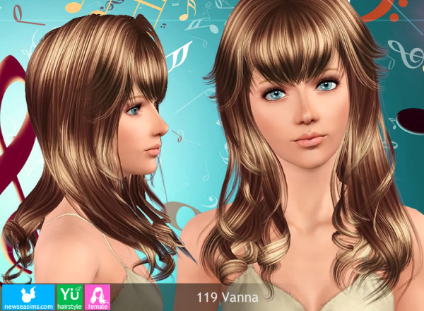 Dimensional bangs hairstyle 119 Vanna by NewSea for Sims 3