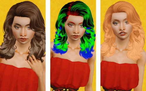 The Layered Hairstyle   Cazy’s Porcelain Heart retextured by Beaverhausen for Sims 3
