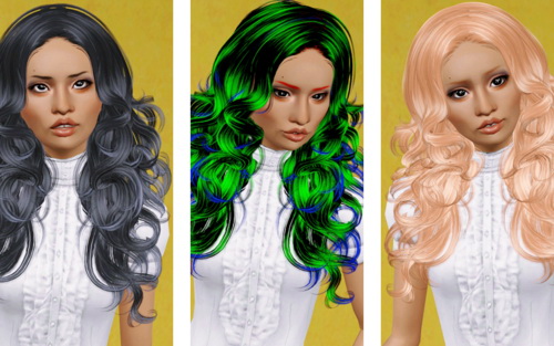 Victoria hairstyle   Newsea’s Bitter Sweet retextured by Beaverhausen for Sims 3