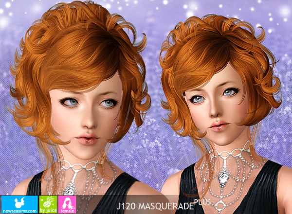 Chic hairstyle J120 Masquerade by NewSea for Sims 3