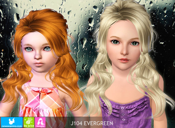 Updo with Curls hairstyle J104 Evergreen by NewSea for Sims 3