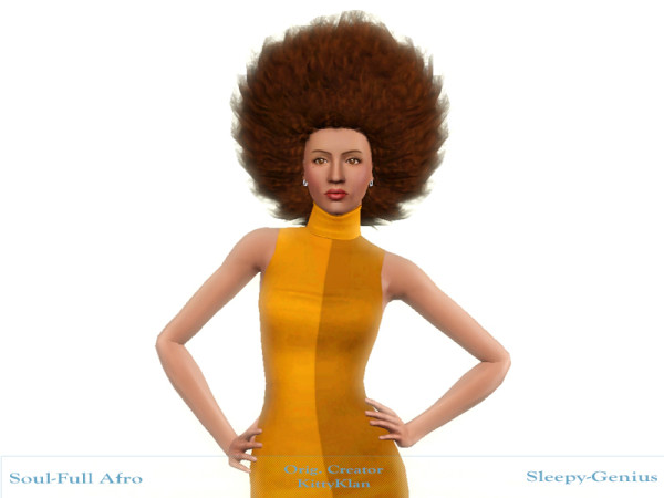 Afro hairstyle retextured by Sleepy Genius at Mod The Sims for Sims 3