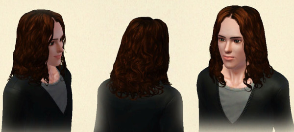 Waves hairstyle for males   Wavey Mid Length retextured by Kiara 24 for Sims 3