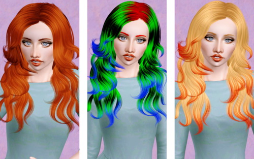 Dimensional wavy hairstyle   Newsea Abbie retextured by Beaverhausen for Sims 3