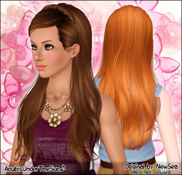 Braided crown NewSea`s Monochrome retextured by Anubis for Sims 3
