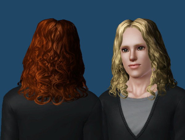 Waves hairstyle for males   Wavey Mid Length retextured by Kiara 24 for Sims 3