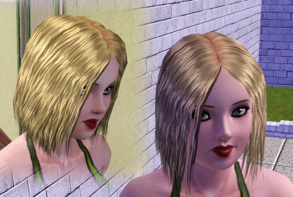 Wavy bob hairstyle by Kiara24 at Mod The Sims for Sims 3
