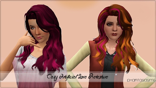 Funky hairstyle   Cazy’s Artificial Retextured by Phantasia for Sims 3