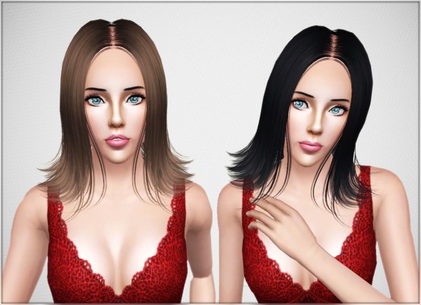 Layered middle parth hairstyle   ease hair by Irida for Sims 3