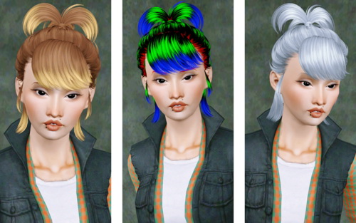 Small pigtail hairstyle Butterfly 81 by Beaverhausen for Sims 3
