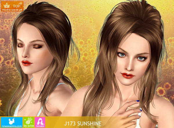 Teased hairstyle   J173 Sunshine for Sims 3