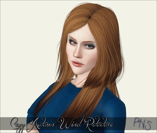 Two types of hairstyle   Cazy Autumn Wind Retextured by Phantasia for Sims 3