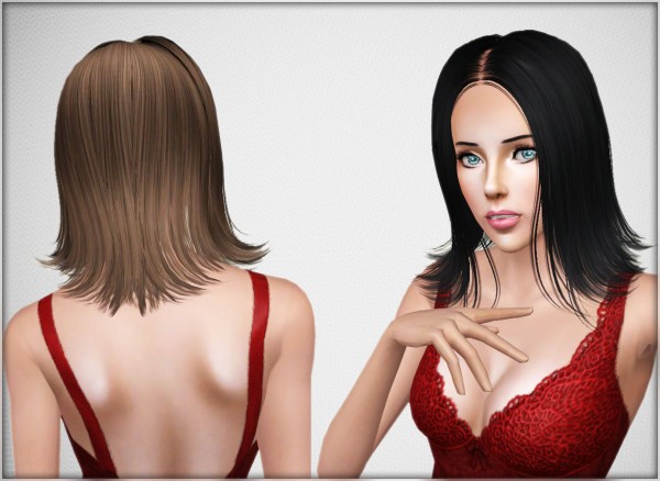 Layered middle parth hairstyle   ease hair by Irida for Sims 3